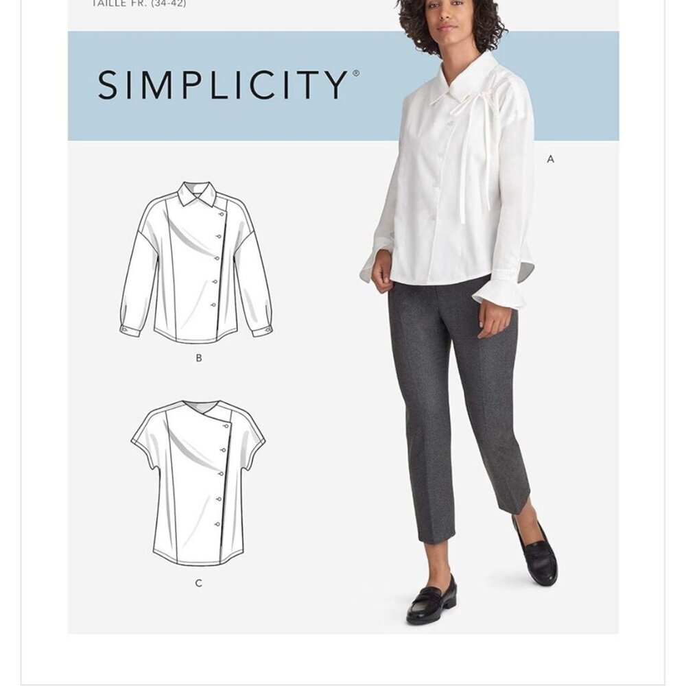 Simplicity Sewing Pattern S9177 Misses Tops Button-Down Front‎ Sizes 6-14